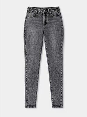 Gray Jeans Stretch Denim 5-pockets XL Straight Leg Stretchy Skinny Ankle Pants